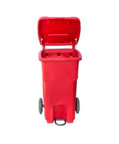TopTank 90Litre Foot Pedal Garbage Bin with Wheels