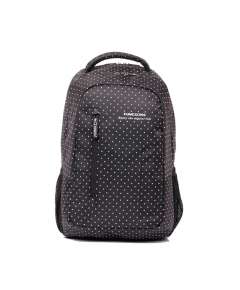 Kingsons Black Match White Hot Dot Laptop 14.5" Backpack