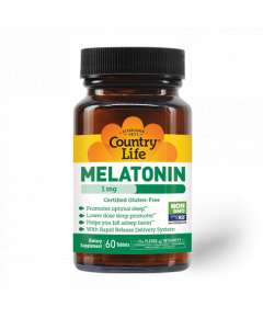 Country Life 1mg Melatonin 60 Tablets Supplement