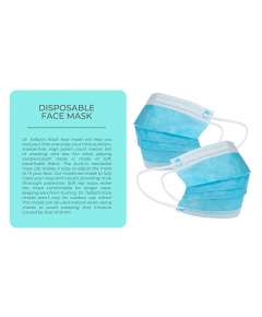 Dr.Talbot's 50 Pieces Single Use Disposable Protective 3Ply Blue Face Masks