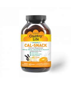 Country Life Vanilla Orange Cal Snack 60 Chewable Wafers Supplement