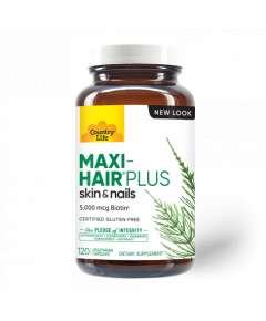 Country Life Maxi Hair Plus Biotin 120Capsules Supplement