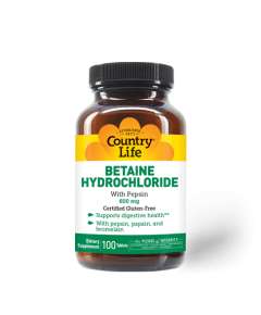 Country Life Betaine Hydrochloride 100Tablets Supplement