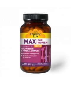 Country Life Max For Women Iron Free 120Capsules Supplement