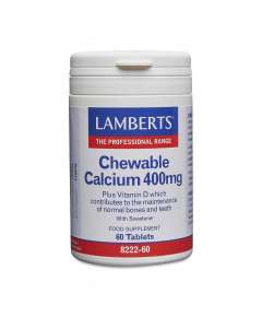 Lamberts 400mg Chewable 60 Calcium Tablets Supplement