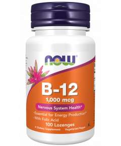 Now 1000mcg VitaminB12 100Lozenges Supplement