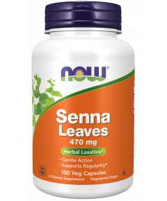 Now 470mg Senna Leaves 100Capsules Supplement