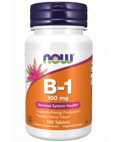 Now 100mg Vitamin B1 Thiamine 100Tablets Supplement