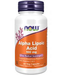 Now 100mg Alpha Lipoic Acid 60Capsules Supplement