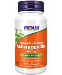 Now 450mg Ashwagandha Extract 90Capsules Supplement