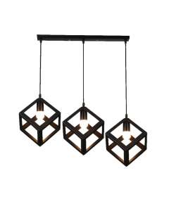 Tronic PL 0860-ME-BK Vintage Style Loft Iron Metal Pendant