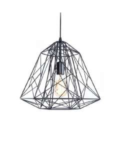 Tronic PL 1692-BK Vintage Industrial Caged Pendant Black