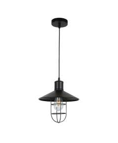 Tronic PL 7146-BK Black Vintage Pendant Glass Cage Light