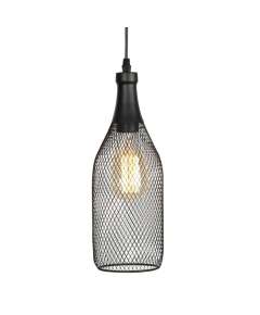 Tronic PL 7675-BK Wire Mesh Bottle Pendant Light