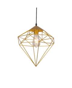 Tronic 8062-GO Gold Diamond Cage Pendant Lamp