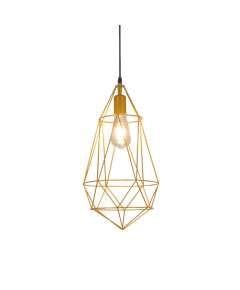 Tronic PL 8063-GO Gold Diamond Cage Pendant Lamp
