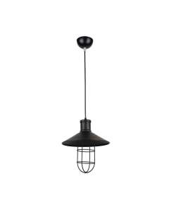 Tronic PL 8265-BK Black Vintage Pendant Glass Cage Light