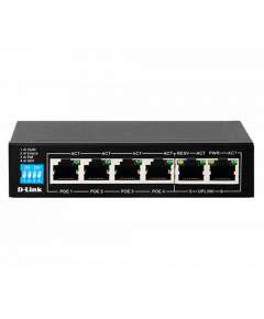 D-Link DES-F1006P-E/B 6-Port Unmanaged PoE Switch