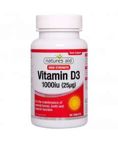 Natures Aid 1000IU Vitamin D3 90 Tablets