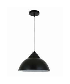 Tronic PL 7812-BK-WH Black Dome Hanging Light