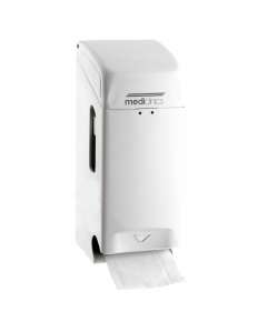 Mediclinics Two Toilet Rolls White Metal Dispenser