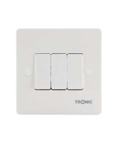 Tronic TRK 5131 Slim 3 Gang 1 Way Switch