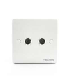 Tronic TRK 5322 Television Slim 2 Gang Socket