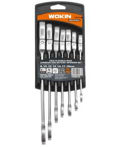 WOKIN 151907  7pcs Flexible Head Combination Ratchet
