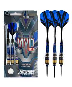 Harrows Vivid Blue Brass Steel Tip Darts