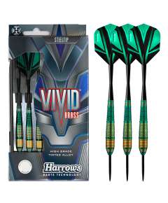 Harrows Vivid Green Brass Steel Tip Darts