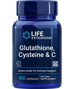 Life Extension Glutathione Cysteine and C 100 Capsules Supplement