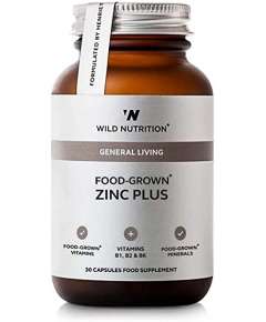 Wild Nutrition General Living Food-Grown Zinc Plus 30 Capsules