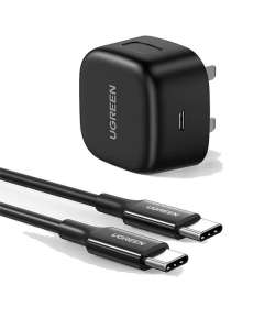 UGREEN USB-C 25W PD USB-C Cable + Power Adapter
