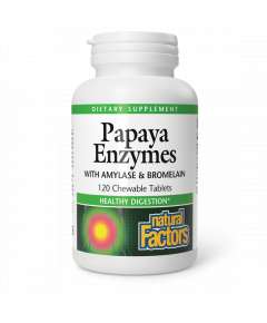 Natural Factors Papaya Enzyme 120 Chewable Tablets
