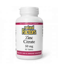Natural Factors 50mg Zinc Citrate 90 Tablets