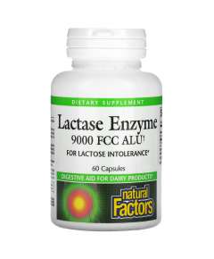 Natural Factors 9000FCC 60 Lactase Enzyme Capsules