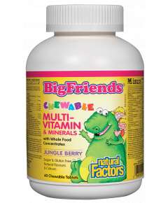 Natural Factors Big Friends 60 Chewable Multi-Vitamin Tablets