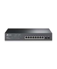 TP-Link JetStream 10 Port Gigabit Smart Switch with 8 PoE+ Ports and 2 Gigabit SFP Slots
