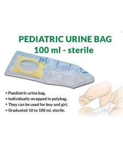 Kings 100ml 100Pack Pediatric Urine Bag