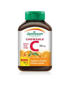 Jamieson 500mg Chewable 120 Vitamin C Tablets