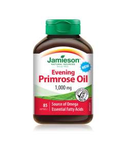 Jamieson 1000mg Evening Primrose Oil 85 Softgels Supplement