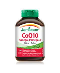 Jamieson CoQ10 with Omega-3 30 Softgels Supplement