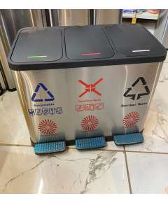 Sunpower 27Litre Three Compartment Classified Dustbin