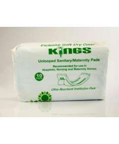 Kings 10Pack Unlooped Sanitary Maternity Pads