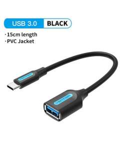 Vention USB C to USB A 3.0 OTG 0.15M Cable