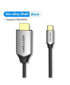 Vention Black Metal 2 Metre USB-C to HDMI Cable