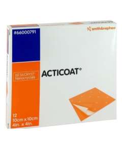 Smith and Nephew 10cm by 10cm Acticoat Antimicrobial Barrier Dressing
