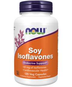 Now 60mg Soy Isoflavones 120VegCapsules Supplement