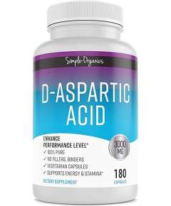 Simple Organics D Aspartic Acid 180Capsules Supplement