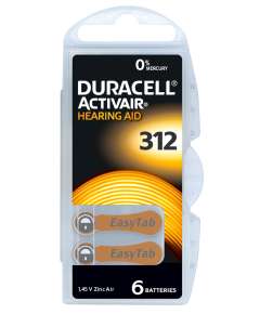 Duracell Size312 6Pack Hearing Aid Batteries